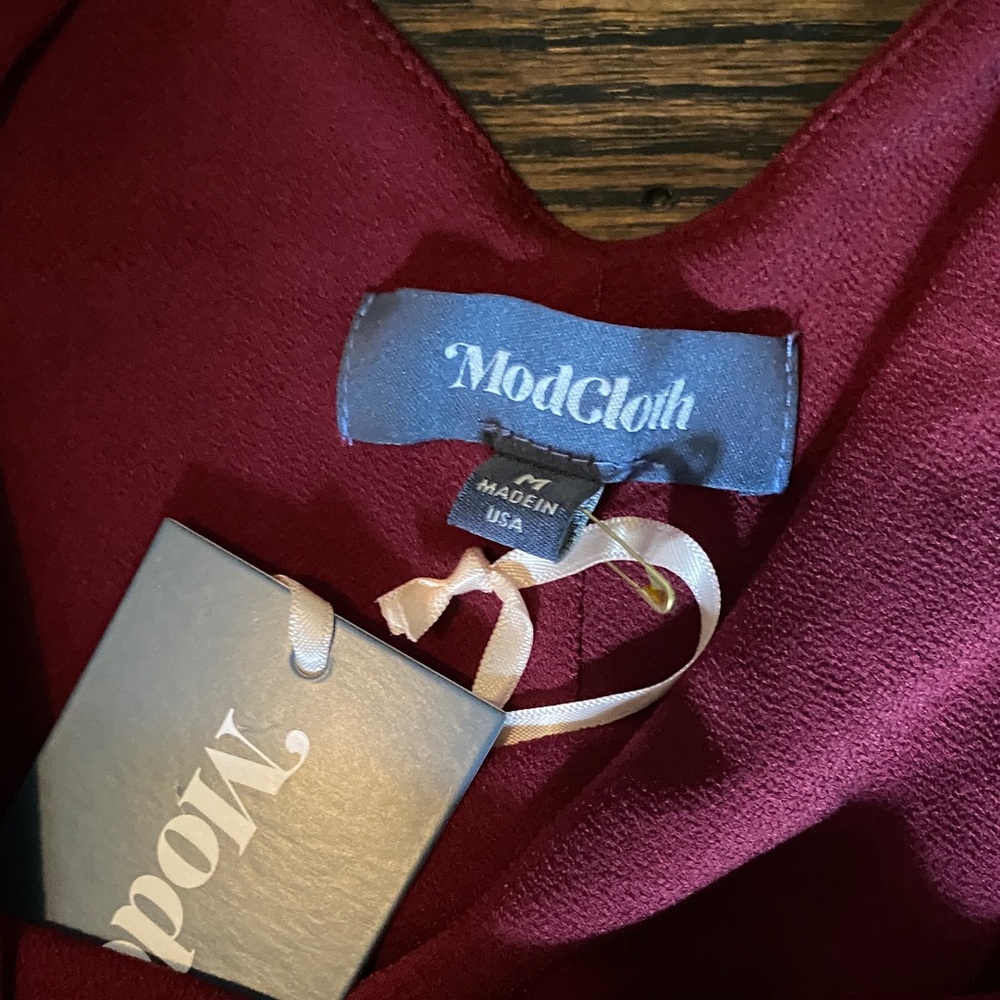 ModCloth Burgandy Jumpsuit - Picture 2 of 3